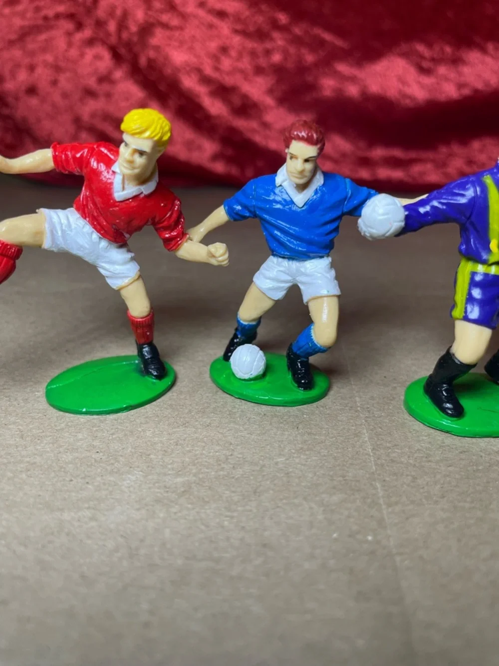 Vintage 1990s Cake Toppers- Soccer, Firefighter, Racers